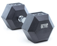 GetUp Hex Rubber Dumbbell - 15kg Photo