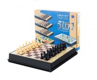5-in-1 Magnetic Multipurpose Chess Set- Play 5 Games on One Board Photo