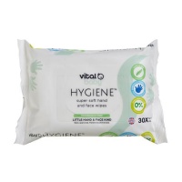 Vital Baby - Hygiene Hand & Face Wipes - Fragrance Free - 6 Packs Photo