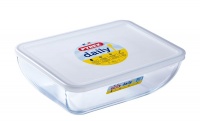 Pyrex Daily Rect Dish with plastic lid 27x22cm - 3.5lt Photo
