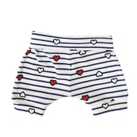 Hearts Navy Striped Soft Baby Boy/Girl Short Summer Pants Photo