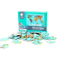 Classic World Map of the World Peg Puzzle 48 Piece Photo