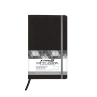 CTP Printers A5 192 Page Dotted Journal With Elastic Closure - Black Photo