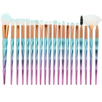 Professional 20 Pieces Diamond Handle Makeup Brush Set - Pink & Blue Photo