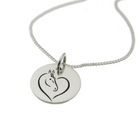 Horse in Heart Necklace Photo