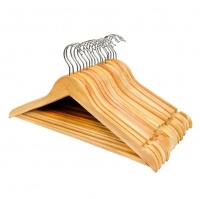 Knight 20 Pack Wooden Hangers for Coat Pants Trousers Photo