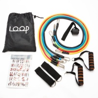 Loop Resistance Exercise Bands with Handles & Door Anchor Set of 11 Photo