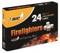 Bic Firelighters Pre-cut Cubes 24s Photo