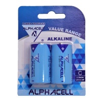 Alphacell 3 x Pack of Value Battery Size C 2-Pieces Total 6 Batteries Photo