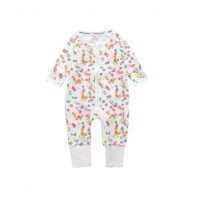 Full Zip Cotton Babygro Bodysuit - Colourful Spots Onesie Sleepsuit Photo