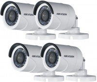 Hikvision 4 1Mp Bullet Camera Set For 4 Channel Analogue System Photo
