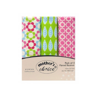 Mothers Choice 3 Pack Flannel Receiving Blankets – Floral Photo