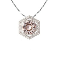 Stella Luna Honeycomb Necklace- made with Swarovski Vintage Rose Crystal Photo