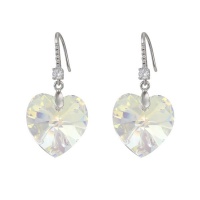 XP Heart Shaped Swarovski Embellished Crystal Earrings - Whitestone Photo