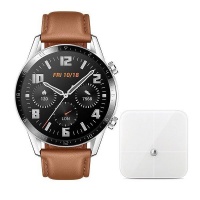 Huawei Watch GT 2 Classic 46mm Smart Watch Value Bundle Pebble Brown Photo