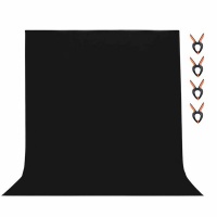 6M X 3M Photography Black Chromakey Backdrop Screen With Spring Clips Photo