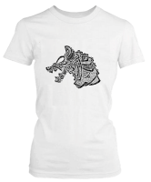 PepperSt Ladies White T-Shirt - Norse Design Photo