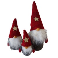 The Nordic Collection Nordic Tomte Nisse Dwarf Star Gnomes Christmas Decor 3 Pack 14/20/30CM Photo