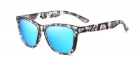 Sophie Moda-TAC Polarized Lens Wayfarer Sunglasses Shinny Blue Design Photo