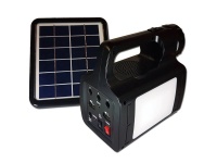 Everlotus 2W Solar Lighting with Bluetooth Speaker - Black Photo