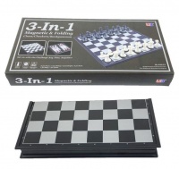 3in1 Chess Checkers and Backgammon Travelling Playset Photo
