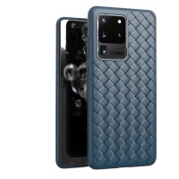 Case Candy Soft Weave Texture Cover for Samsung Galaxy S20 Ultra - Navy Photo