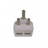 Twin Plug USB 2 Ports Adaptor Dual Charger Photo