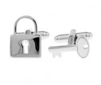 OTC Silver Key and Lock Style Cufflinks Photo