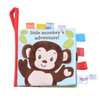 Soft Baby Label Cloth Book - Little Monkey's Adventure Photo