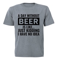 A Day Without Beer - Adults - T-Shirt Photo