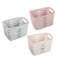 Bulk Pack x 6 Rectangular Lace Design Plastic Basket - 21x15x13 Photo