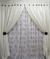 MrCurtain Mr.Curtain - Cream Textured Curtain Photo