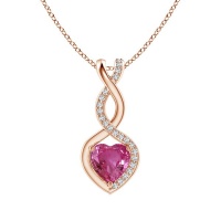Civetta Spark Infinity Heart Necklace-Swarovski Rose crystal Rosegold Photo