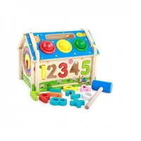 Wooden Toy House Blocks Play Set for Kids Photo
