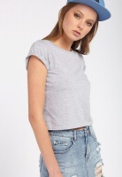 Women's Supré Baby Tee-Grey Marle Photo