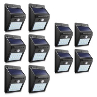LMA - Set of 10 PIP Motion CDS Night Sensor Solar LED Wall Light Photo