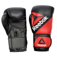 Reebok 10oz Combat Leather Training Gloves - Red/Black Photo