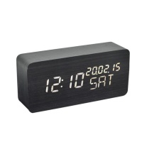IMIX Wood Style Black Digital White LED Clock Photo