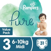 Pampers Pure Protection - Size 3 Value Pack - 31 Nappies Photo