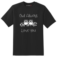 Just Kidding Kids "Owl Always Love You" Short Sleeve T-Shirt -Black Photo