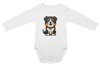 PepperSt Long Sleeve Baby Grow - Shepard - White Photo