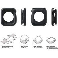 Meraki Silicone Bumper Case for Apple Watch - 38mm Black Photo