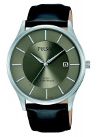 Pulsar Gents Black Leather Dress Grey Dial - PS9545X11 Photo