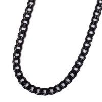 Xcalibur Xcalibur8mm wide black curb 60cm chain - stainless steel-XN11 Photo