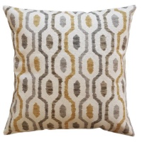 Beige Pillow/Scatter Cushion - Mustard/Grey/Brown Photo