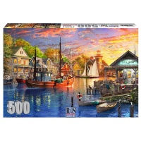 RGS Group American Harbour Sunset 500 piece jigsaw puzzle Photo