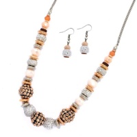 Bella Bella Multi Beaded Necklace With Matching Drop Earring Photo