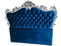 Decorist Home Gallery Rixoss - Blue Velvet Headboard King Size Photo
