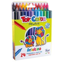 Toy Color Toy Colour Fine Tip Fibre Pens: 24 Colours Photo