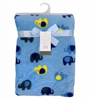 Mothers Choice Baby Coral Fleece Receiver - Elephant Photo